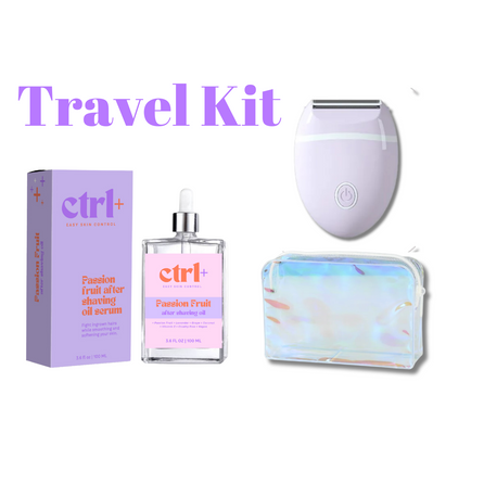 Travel Kit +  Electric Razor + After Shave Oil Razor Bumps Treatment Women Moisturizer Razor Bump & Ingrown Hair Treatment for Bikini Area Post Shave Serum get a free travel Bag